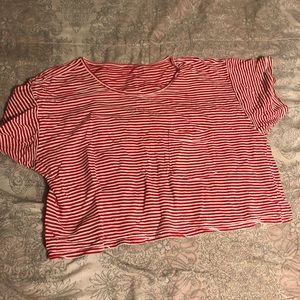 Boxy Crop Stripe Tee